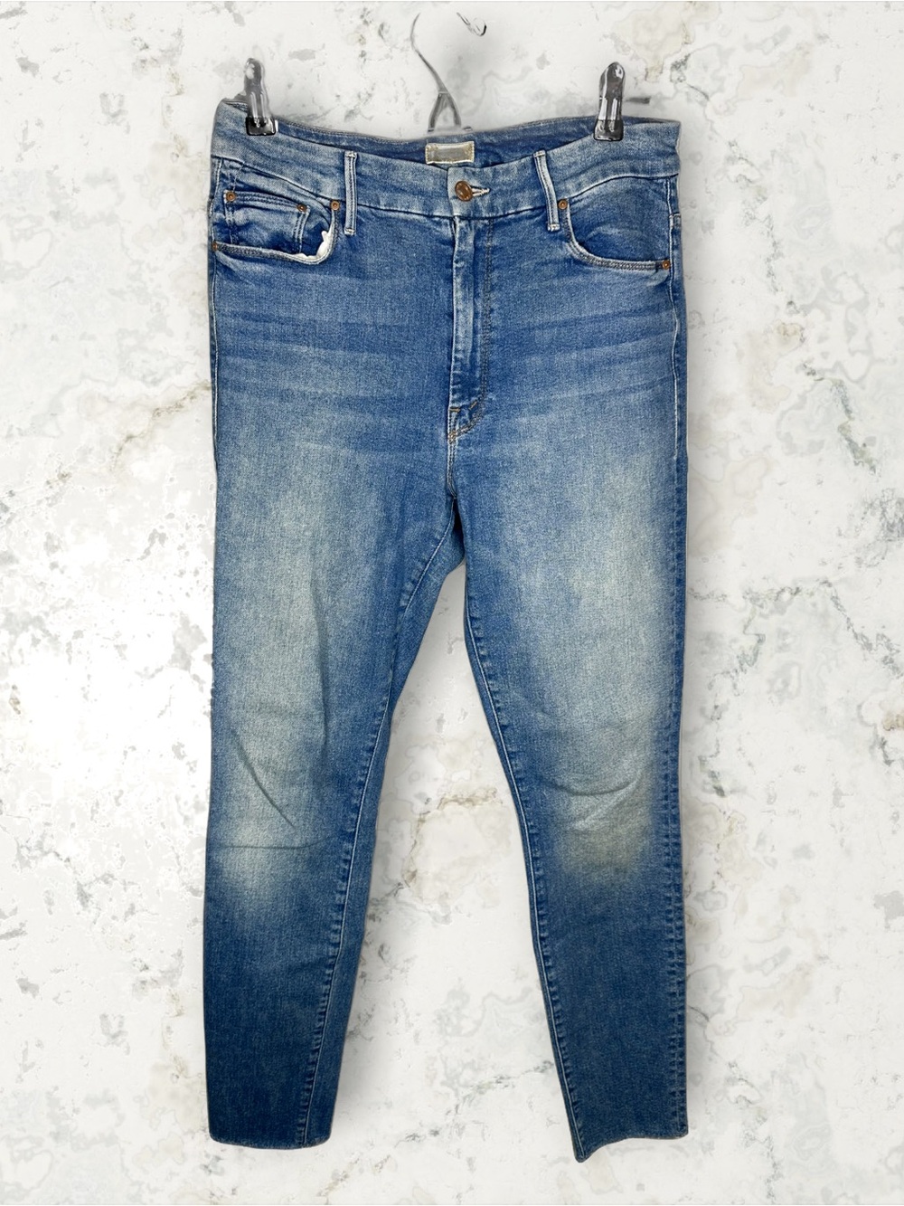Mother High Waisted Ankle Fray Leopard Jean 30 - Picture 4 of 12